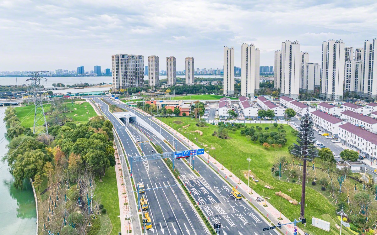 苏州独墅湖南隧道开通