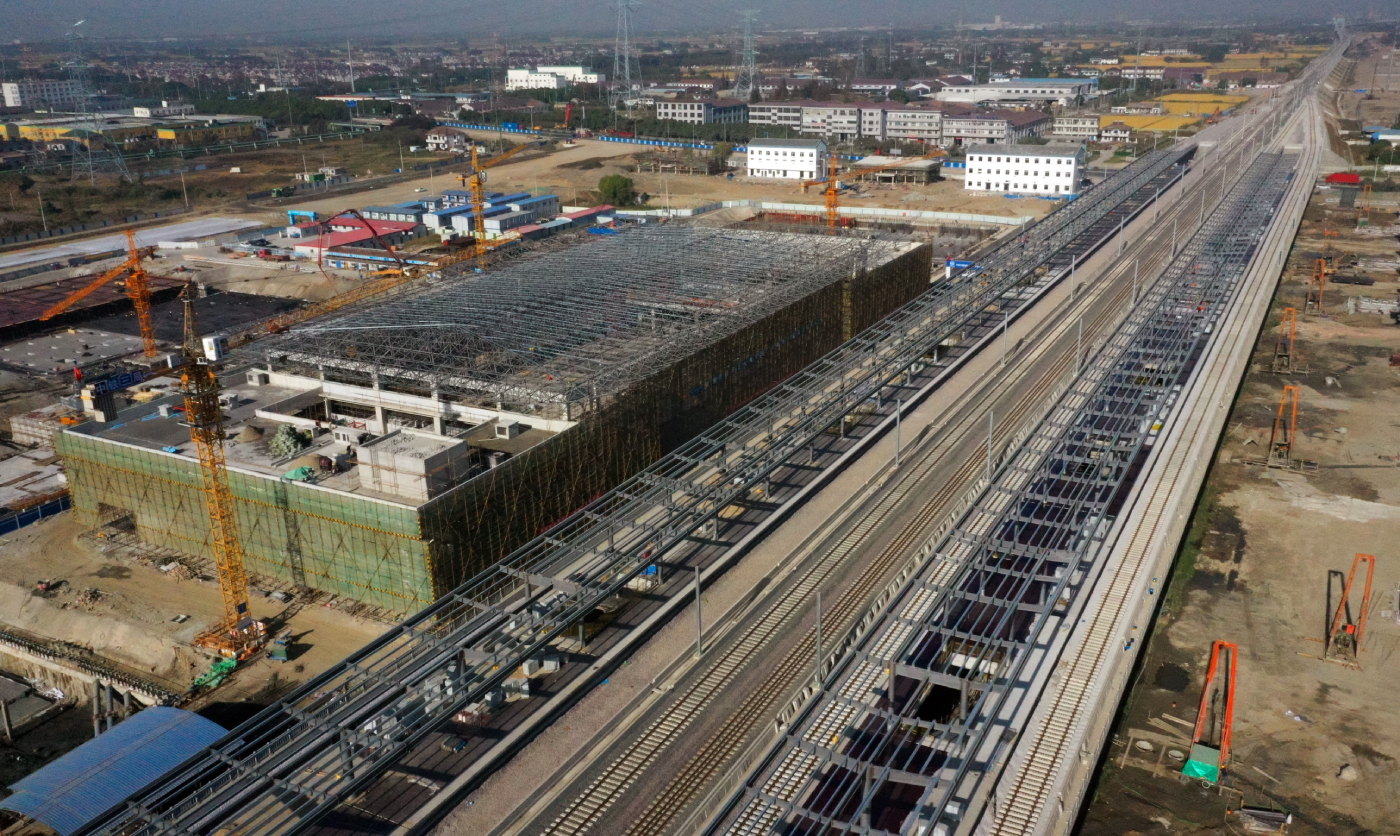 沪通铁路太仓站建设初具规模