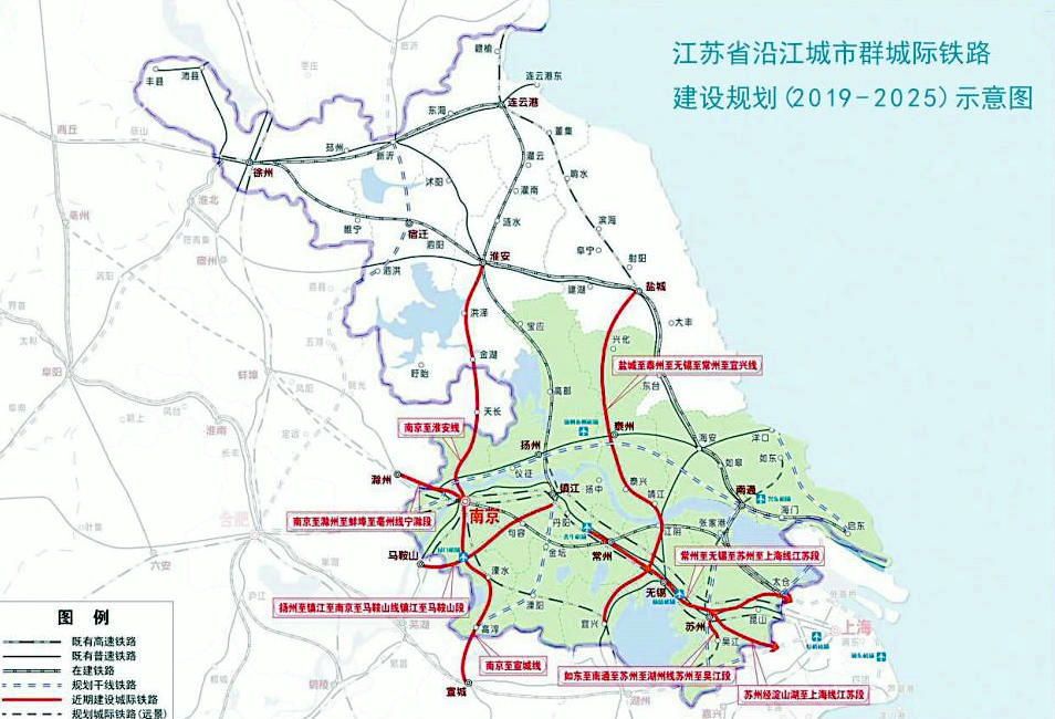 江苏沿江城市群城际铁路建设规划获批