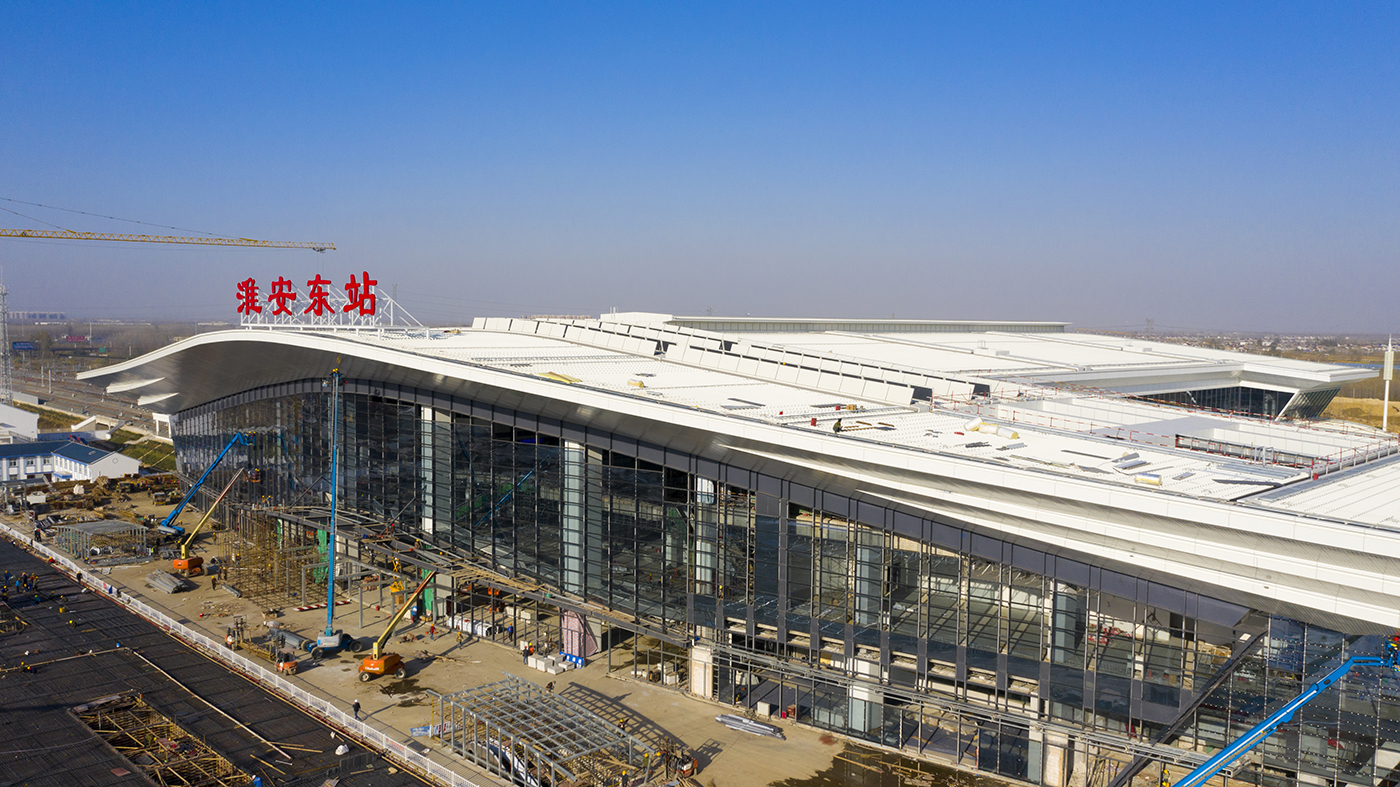 淮安东站(高铁站)建设进入冲刺阶段