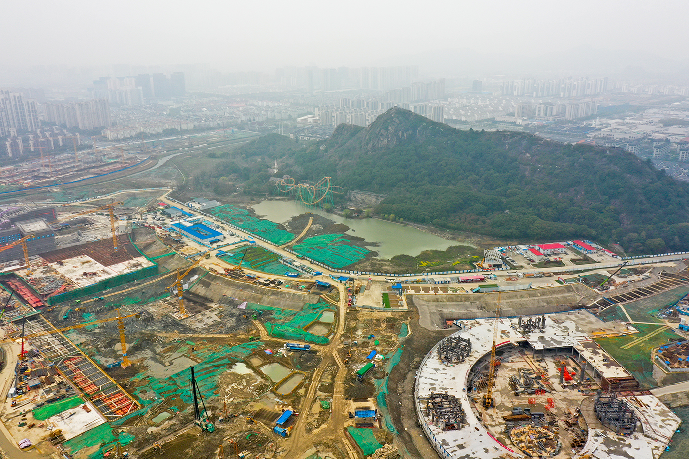 苏州:狮山广场建设正当时